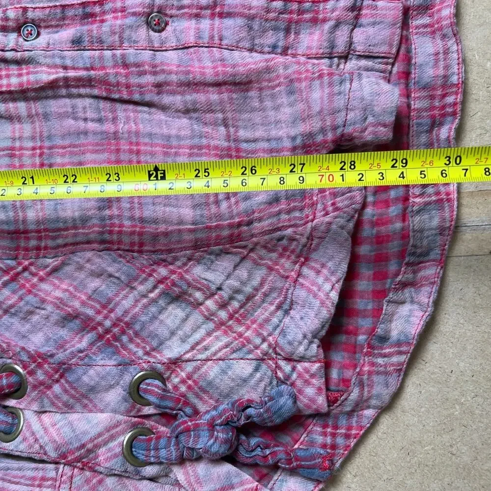 Free People Women Red Flannel Size XS